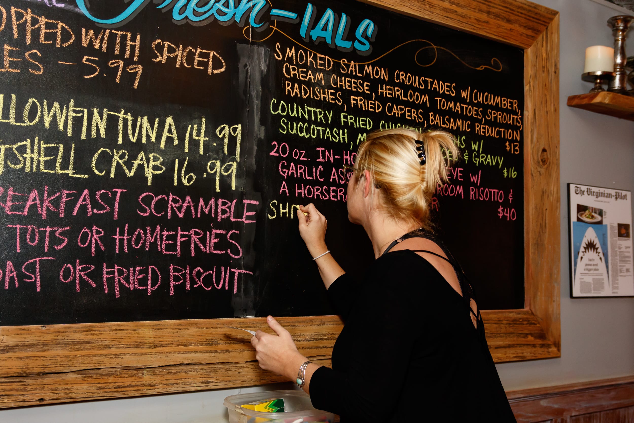 writing the day's specials