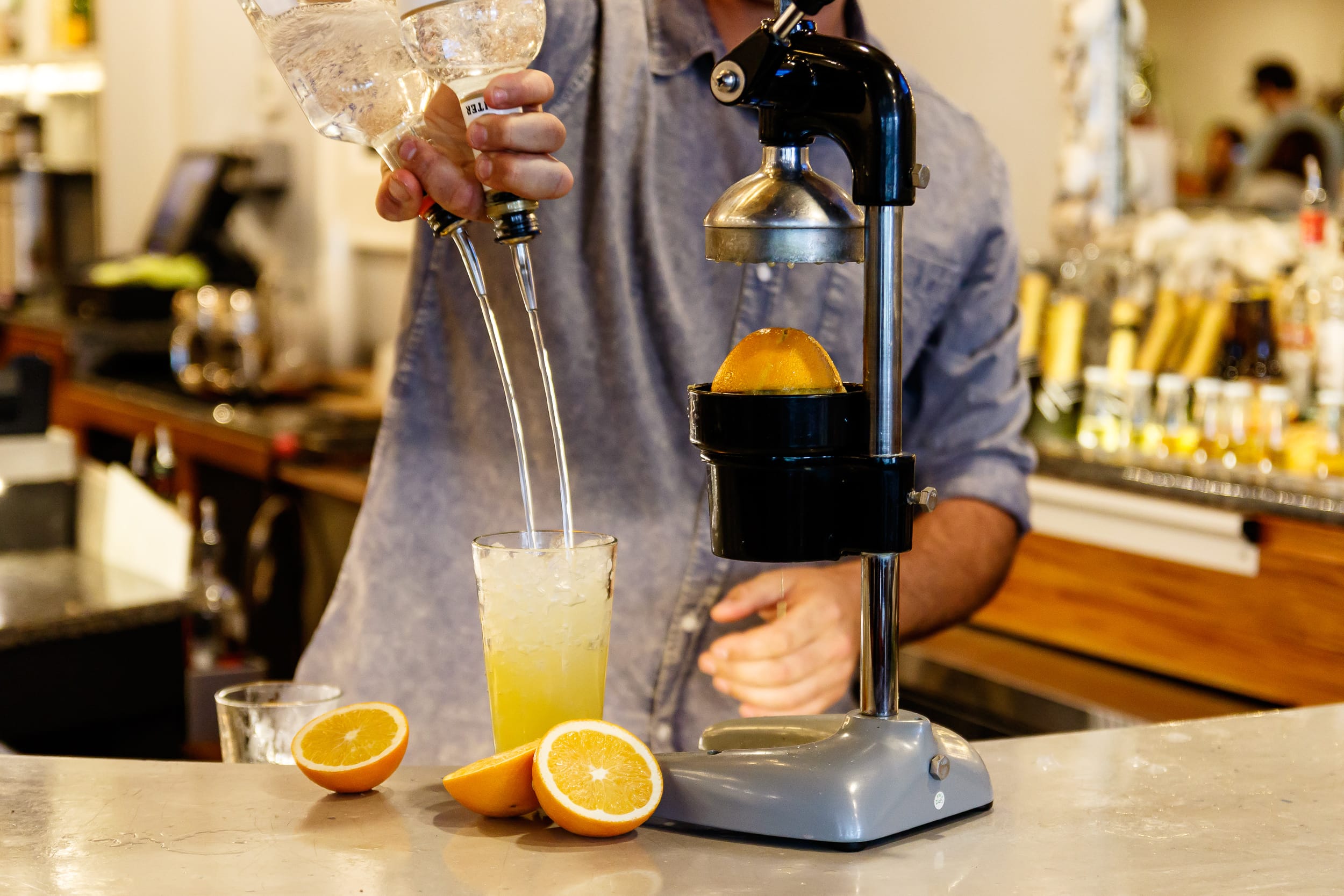 mixing up an Orange Crush